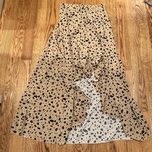 Printed High Waist Ruffled Skirt [New] size Large